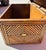 Vintage Pencil Reed/Bamboo Diamond Pattern Wood Storage Trunk For Sale In Palm Springs - Image 6 of 10
