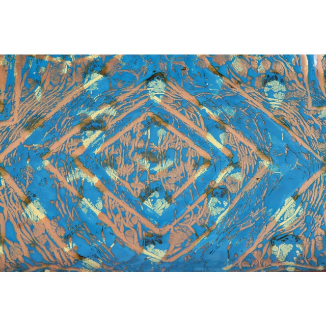 Vintage Mid Century Modern Enamel on Copper Dish For Sale - Image 4 of 7