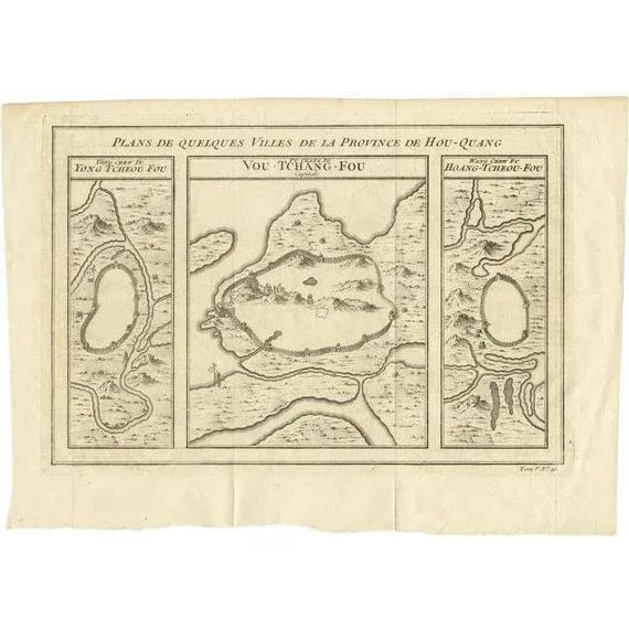 Mid 18th Century Antique Map of Cities in the Hubei and Hunan Provinces of China, 1755 For Sale - Image 5 of 5