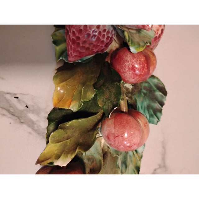 Ceramic Italian Majolica Fruit Spray Capodimonte For Sale - Image 7 of 7