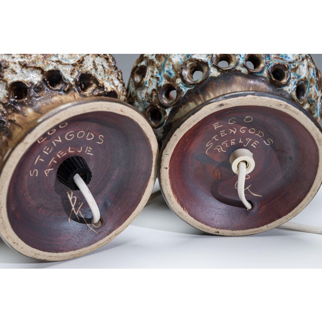 Ceramic Table Lamps by Bruno Karlsson for EGO Stengods Atelje, 1960s, Set of 2 For Sale - Image 18 of 18