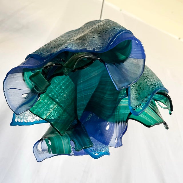 Hand Made Blown Glass Pendant Lamp For Sale - Image 4 of 11