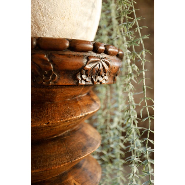 19th-Century French Carved Wine Press Screw Pedestal, 1890 For Sale - Image 15 of 18