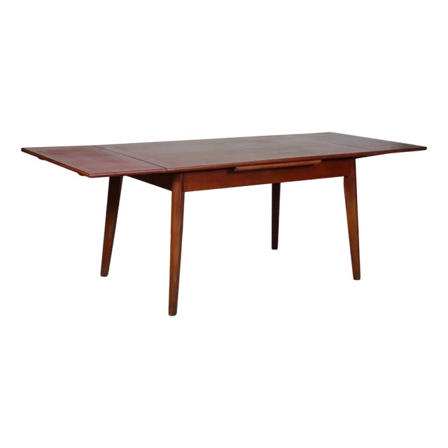 Vintage Extendable Dining Table in Oak, 1950s For Sale