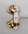 Vintage 1950s Signed Napier Goldtone Ribbed Leaf With Curled Stem Clip Earrings-2 Pieces For Sale In Philadelphia - Image 6 of 7