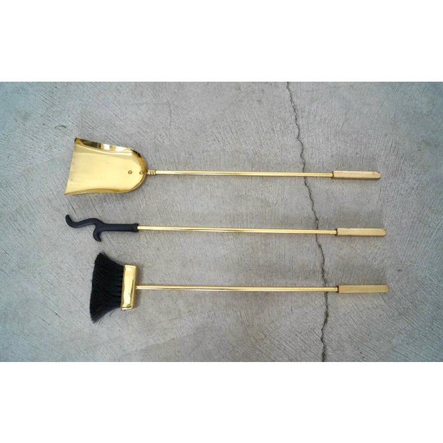 1960’s Solid Brass Chimney Fireplace Tools For Sale - Image 12 of 12
