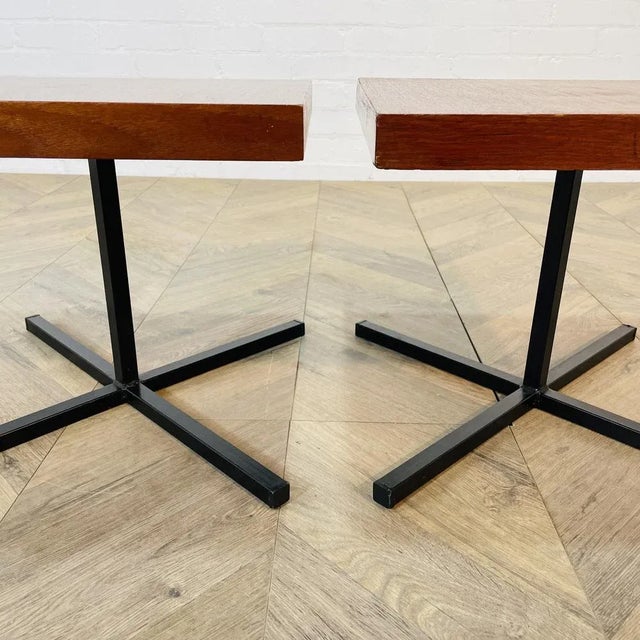 Mid-Century Modern Mid-Century Model PG Side Tables by Pierre Guariche for Meurop, 1960s, Set of 2 For Sale - Image 3 of 11