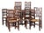 Set of 10 Late 18th Century Oak Lancaster Spindle Rush Seat Chairs (2 Arms, 8 Sides) For Sale