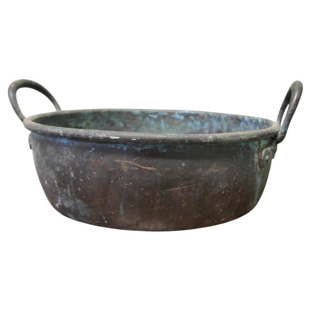 Gold 19th Century Copper Preserving Pan For Sale - Image 8 of 8