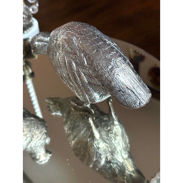 1970s Pair of Vintage Italian SilverPlate Quails For Sale - Image 5 of 9