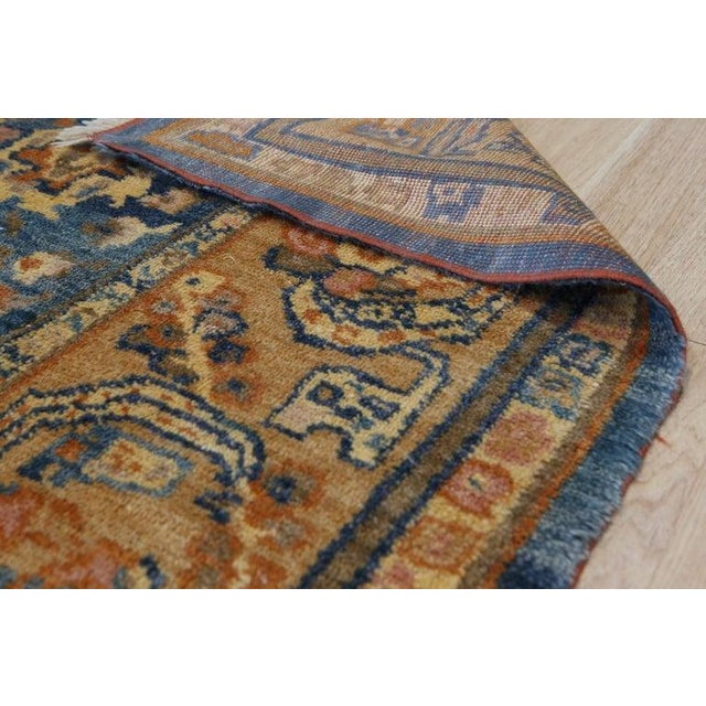 8x10 Blue Hand-Knotted Wool Faded Floral Bloom Geometric Modern Carpet Rug For Sale - Image 4 of 7