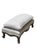 French 19th-Century Gray French Double Cushion Footstool Neoclassical Louis XVI For Sale - Image 3 of 5