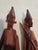 This is a spectacular, beautifully synchronized mid-century Balinese modernist wood sculpture diptych presenting an...