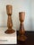 Vintage Hand-Turned Wooden Candlesticks – Pair, Mid-Century Style For Sale - Image 4 of 4