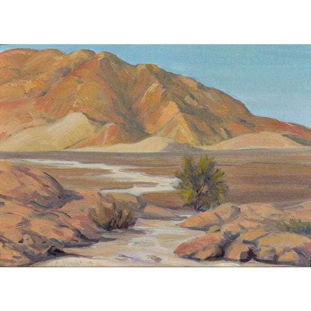 Gorgeous, restful desert landscape of Panamint Valley by Santa Cruz, California artist Mike Wright (American, 20th...