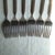 Silver 1970s Mepra Italy Stainless Tobacco Brown Flatware Forks- Set of 6 For Sale - Image 8 of 9