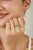 Modern 14k Yellow Gold Oval-Cut Natural Emerald & Diamond Promise Ring Size 4 For Sale - Image 3 of 17