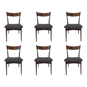 Mid 20th Century h.p. Hansen for Randers Danish Rosewood Dining Chairs- Set of 6