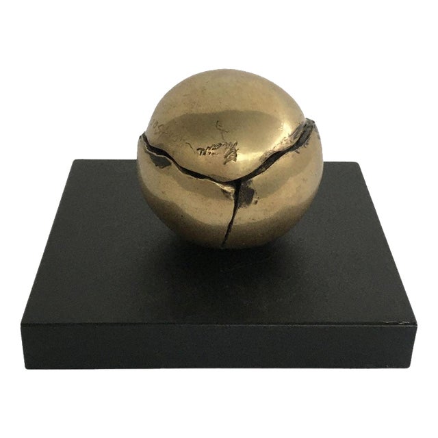 Bronze Abstract Kinetic Layered Sphere by Franco Zazzeri, Italy, 1980s For Sale