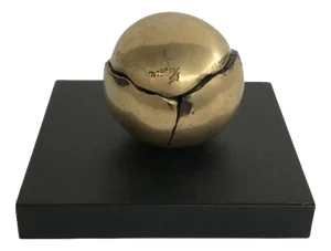 Bronze Abstract Kinetic Layered Sphere by Franco Zazzeri, Italy, 1980s