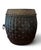 A lovely Japanese ceremonial Buddhist keyaki drum or side table. Measurements 16.5" Diamaeter x 17.25"H Handle adds 1.5"...