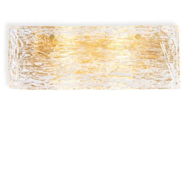 Brass and Handmade Glass Wall Lamps, Set of 2 For Sale - Image 4 of 6