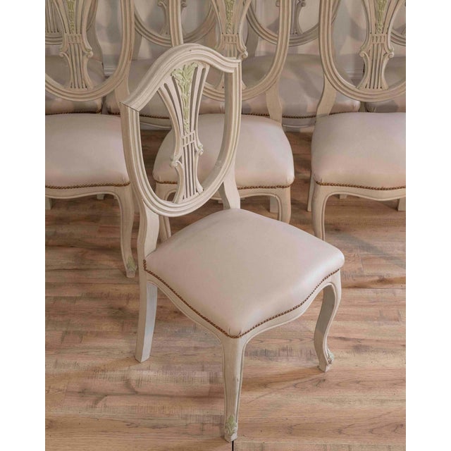 Set of Ten Louis XV–Louis XVI Transition Style Chairs, France, 20th Century For Sale - Image 12 of 18