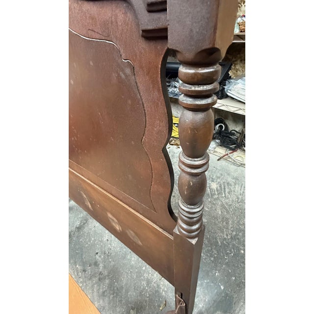 Antique Turned Wood Twin Bed Frame For Sale In Providence - Image 6 of 9
