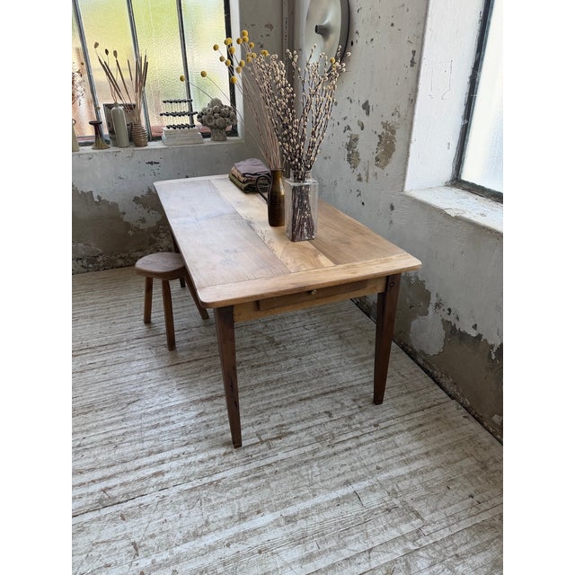Farmhouse Walnut Table with Spindle Legs, 1950 For Sale - Image 10 of 18