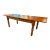 Custom English Pine Rustic Farmhouse Dining Table With Two Drawers, Circa 1980 For Sale