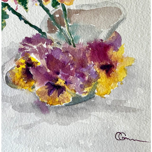 Realism Original “6 Violas” Watercolor Painting For Sale - Image 3 of 8
