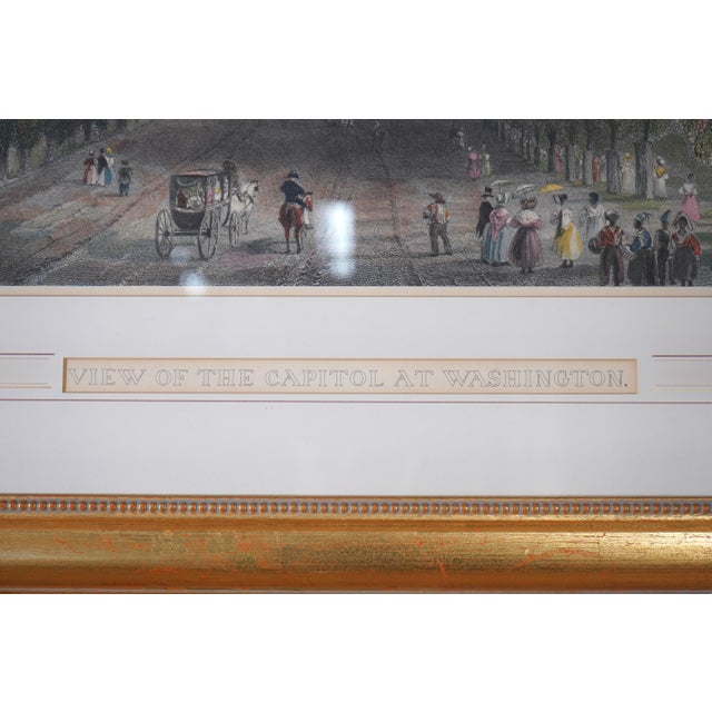 Gold Vintage Engraving of View of the Capitol of Washington For Sale - Image 8 of 12