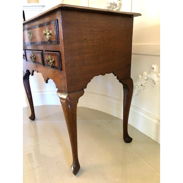 Antique George III Oak Lowboy For Sale - Image 3 of 10