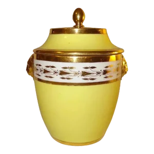 1800s French Empire Porcelain Covered Urn