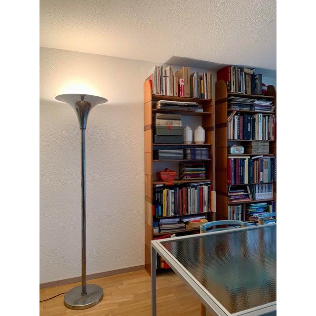 Silver Vintage Art Deco Floor Lamp, 1920s For Sale - Image 8 of 13