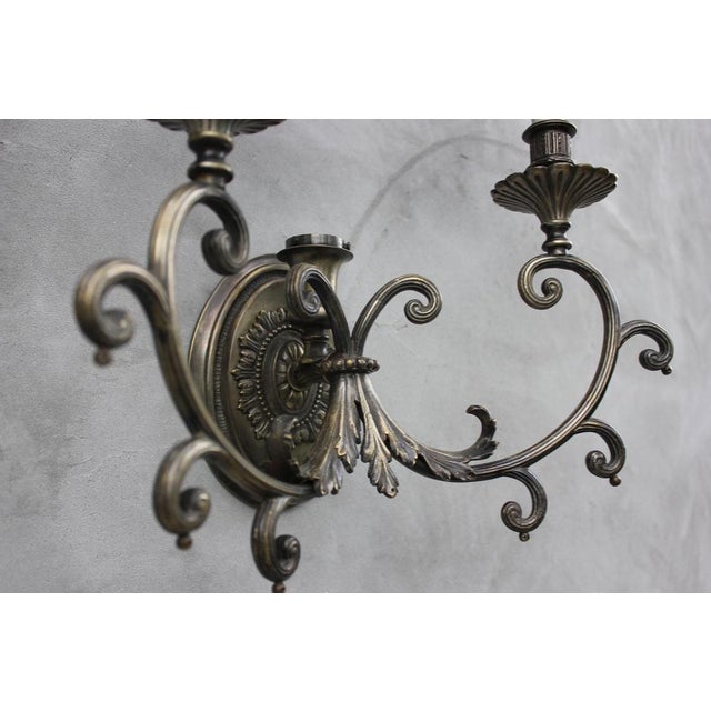 Edwardian Wall Sconces, 1940s, Set of 2 For Sale - Image 6 of 11