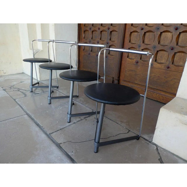 Metal Vintage Chairs, 1980, Set of 4 For Sale - Image 7 of 11