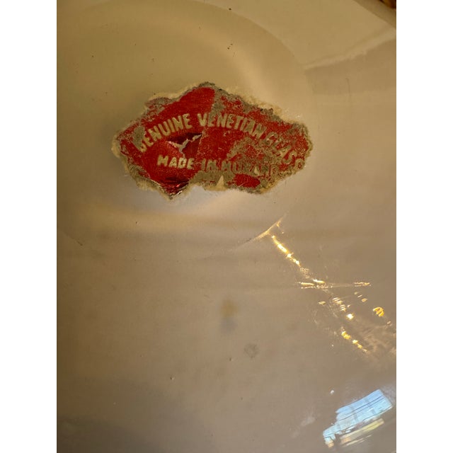 1960s Murano Leaf-Form Red and Persimmon Ashtray or Candy Dish with Gold Flecks, Seguso Style For Sale - Image 5 of 6
