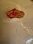 1960s Murano Leaf-Form Red and Persimmon Ashtray or Candy Dish with Gold Flecks, Seguso Style For Sale - Image 5 of 6