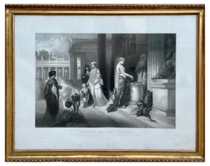Liberality of Roman Ladies, Engraving, Framed
