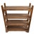 Vintage farmhouse style teak wood storage / display shelf. Natural wood finish. Each will vary in natural tones, grain,...
