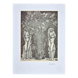 Fuchs Ernst, Adam and Eve, Nude, 1978, Lithograph For Sale