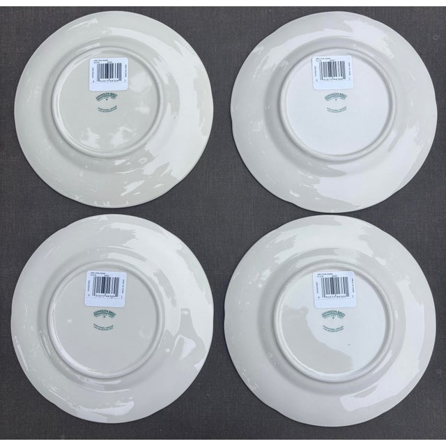 Ceramic Johnson Brothers Old Britain Castles Pink Christmas Tree Dinnerware Set – 4 Dinner Plates, 4 Salad Plates & 4 Mugs – Made in England - 12 Pieces For Sale - Image 7 of 12