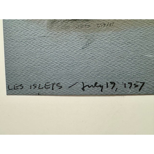 1950s Title: Henry Emil Salloch Original Pastel on Paper Les Islets, 1957. For Sale - Image 5 of 8