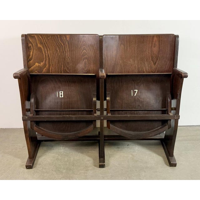 Mid-Century Modern Vintage Two-Seater Cinema Bench from Ton, 1960s For Sale - Image 3 of 18