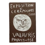 Picasso Lithograph 93 Expo Ceramiques Art in Posters For Sale