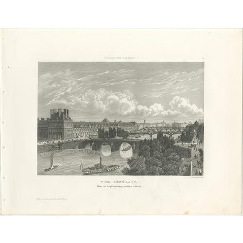Paper Paris Views: Arc de Triomphe, Madeleine, Tuileries, 1855, Prints, Set of 6 For Sale - Image 7 of 10