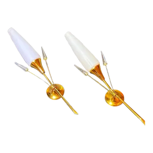 Pair of Maison Arlus Brass and Opaline Sconce, France Mid-Century