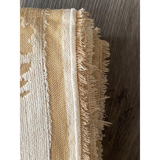 1970s Floral Velveteen Upholstery Fabric 1.84 Yards For Sale In San Francisco - Image 6 of 8