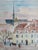 A street in beaune', watercolour on woven art paper, by yves brayer (1961). This painting is a wine lover's delight....